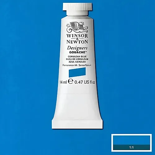 Winsor & Newton W&n Designers Gouache 14ml Tube Prim�rblau ( Cyan )