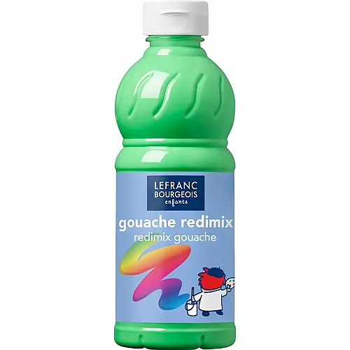 Lefranc Bourgeois Lfb Fl�ssige Tempera Redimix 500ml Flasche - Fluo Gr�n