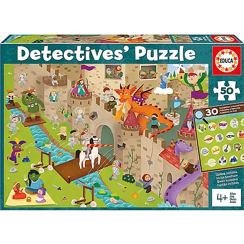 Educa Schloss: Detektiv Puzzle (50Teile)