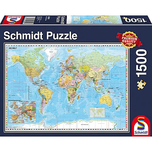 Schmidt Puzzle Die Welt (1500Teile)
