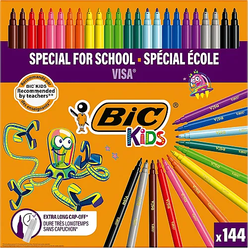 BIC Fasermaler Schulset - 144 Teile