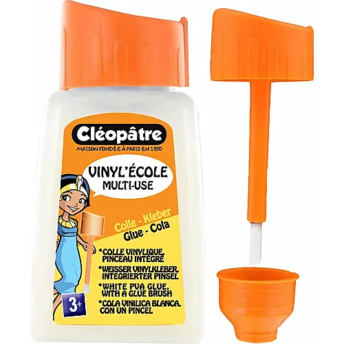 Cleopatre Mini Vinyl'ecole � Weisser Kinder-bastelkleber Mit Integrier