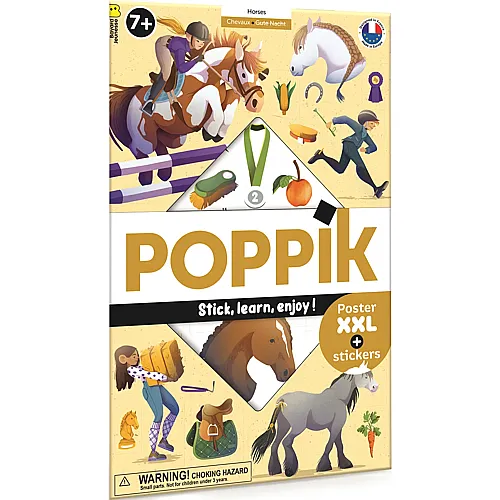 Sticker Lernposter Pferde