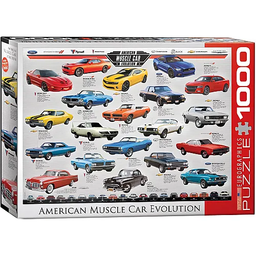 Eurographics Puzzle American Muscle Car Evolution - 1000 Teile