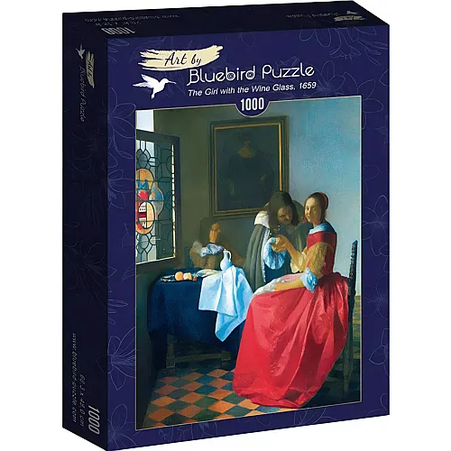 Bluebird Puzzle Johannes Vermeer The Girl with the Wine Glass, 1659 - 1000 Teile