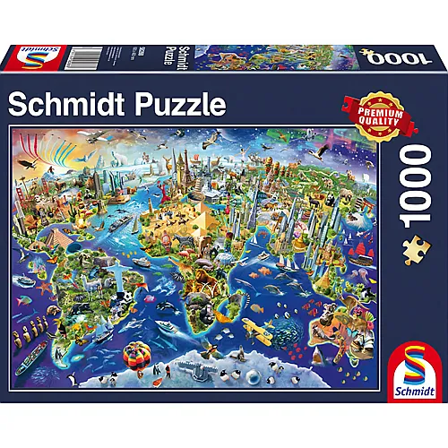 Schmidt Puzzle Entdecke unsere Welt (1000Teile)
