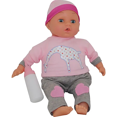 Dimian Puppe mit beweglichem Mund und Babygerusche (40cm)