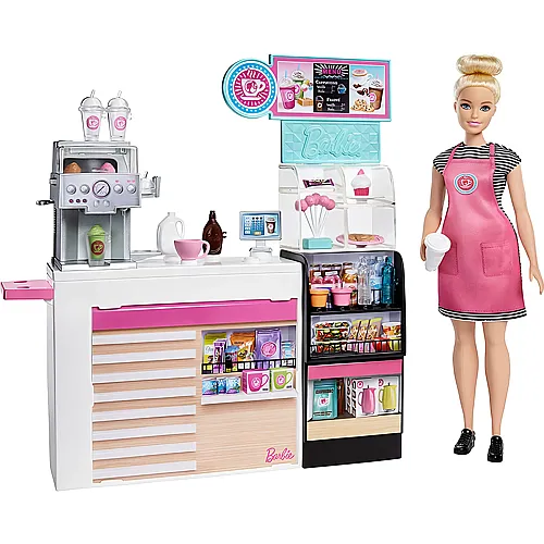 Barbie Karrieren Naschcaf Spielset und Puppe