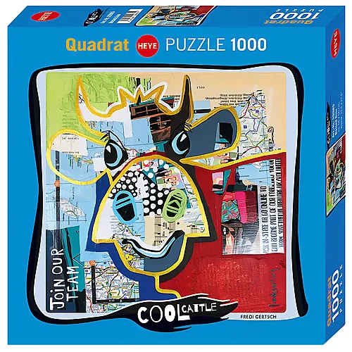 HEYE Puzzle Dotted Cow Square (1000Teile)