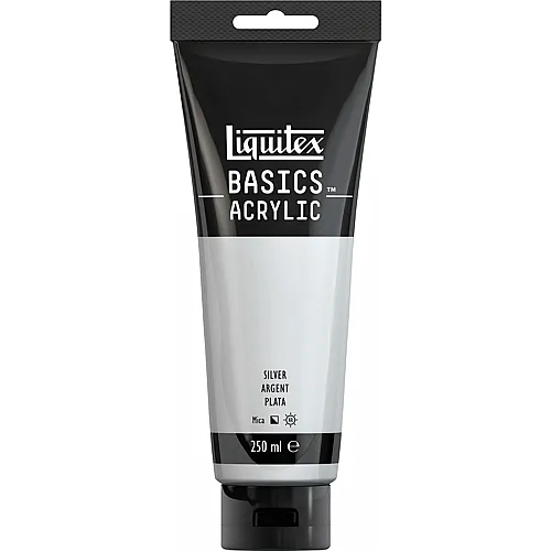 Liquitex Lqx Basics Acrylfarbe 250ml Tube Silber