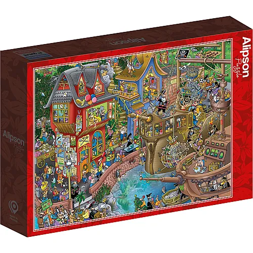 Alipson Puzzle Steve Skelton Hafen von Pontcheffs - 1000 Teile
