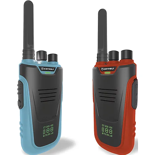 Kidywolf Walkie-Talkies mit Taschenlampe blau/rot