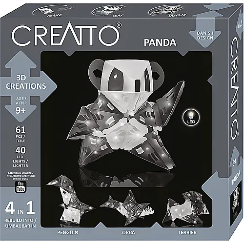 Leuchtender 3D-Panda