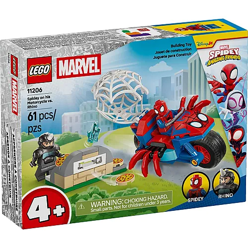 LEGO Spidey und Seine Super-Freunde Spiderman Spidey auf Motorrad vs. Rhino 11206