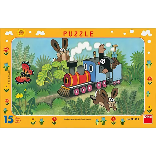 Dino Puzzle Rahmenpuzzle - Der Maulwurf - 15 Teile