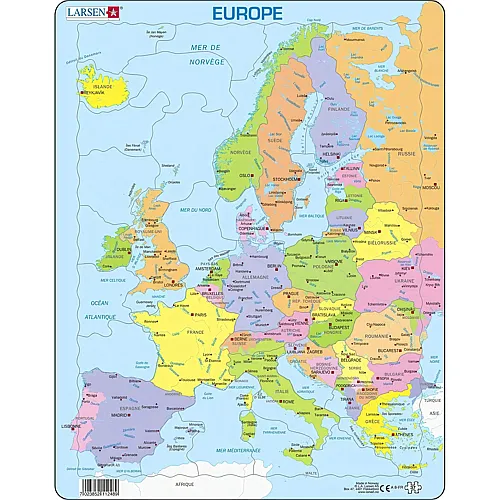Larsen Puzzle Europakarte - 37 Teile