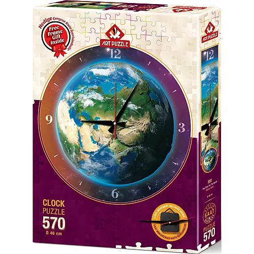 Art Puzzle Puzzle-Uhr - Die Welt - 570 Teile