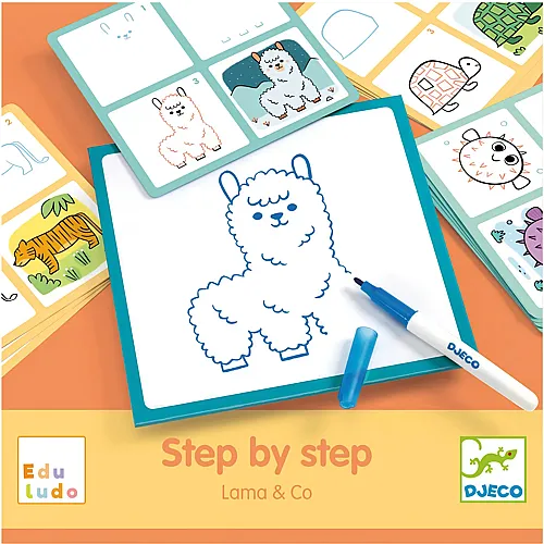 Djeco Eduludo Step by Step Lama & Co - Mehrsprachig