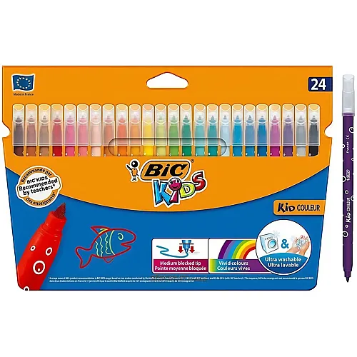Filzstift Fasermaler Kid Couleur - 24 Teile