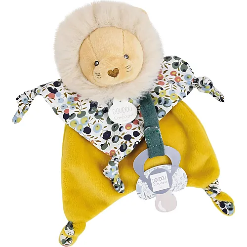Doudou et Compagnie L�we Schmusetuch mit Schnullerhalter - 20 cm
