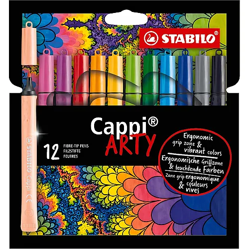 Stabilo Cappi - Filzstift - ARTY - Set mit 12 Farben