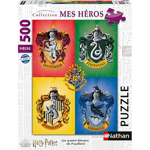 Nathan Puzzle Collection Mes H�ros Harry Potter Die Wappen von Hogwarts - 500 Teile