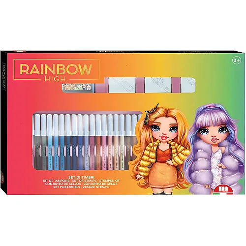 Multiprint Rainbow High Farbset mit Stempeln - 41 Teile