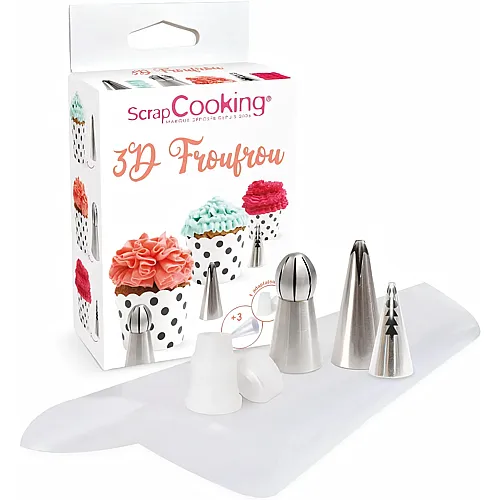 ScrapCooking 3er Set Spritztuellen 3D Froufrou