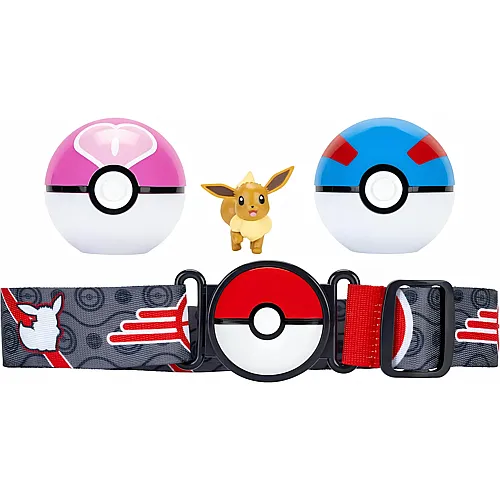 Jazwares Pok�mon Clip 'N' Go Spielset mit G�rtel, Evoli und Superball