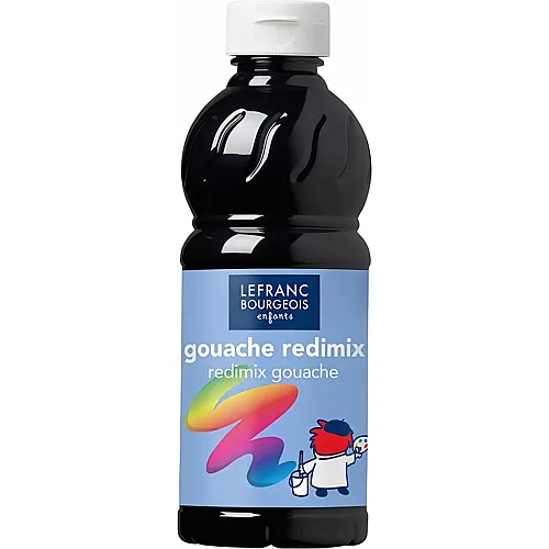 Lefranc Bourgeois Lfb Fl�ssige Tempera Redimix 500ml Flasche - Schwarz