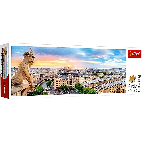 Trefl Puzzle Panorama Blick von der Kathedrale Notre-Dame (1000Teile)