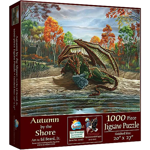 SunsOut Puzzle Ed Beard Jr Autumn by the Shore (1000Teile)