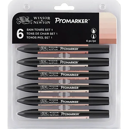 Winsor & Newton Promarker 6er Set Hautt�ne 1