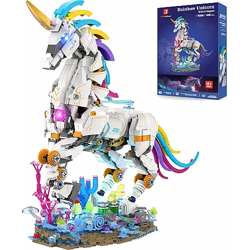 Regenbogen Einhorn mit Licht 70008
