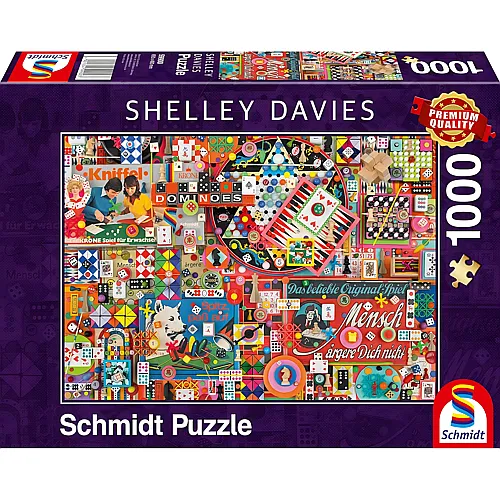 Schmidt Puzzle Shelley Davies Vintage Gesellschaftsspiele (1000Teile)