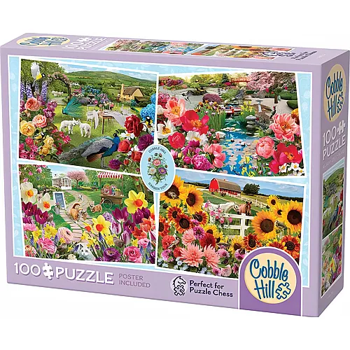 Cobble Hill Puzzle 100 Teile XXL Teile - Garden Tour