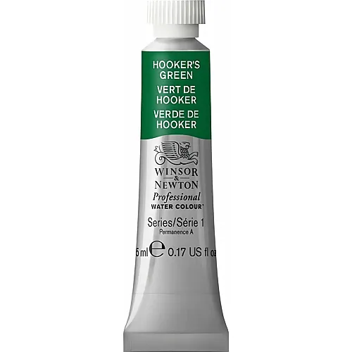 Winsor & Newton W&n Prof. Water Colour 5ml Tube Hookers Gr�n