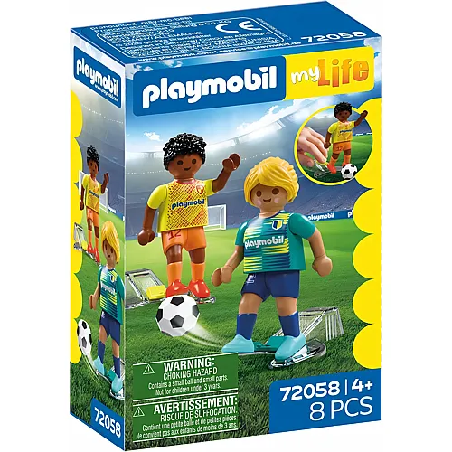 Fussballspieler und Fussballspielerin 72058