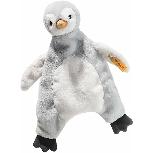 Lio Pinguin Schmusetuch Hellgrau 26cm