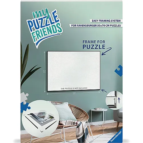 Ravensburger Puzzle-Rahmen fr 1000 Teile Schwarz (70x50cm)