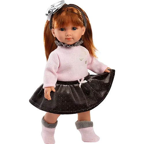 Puppe Nicole rothaarig mit Rock 35cm