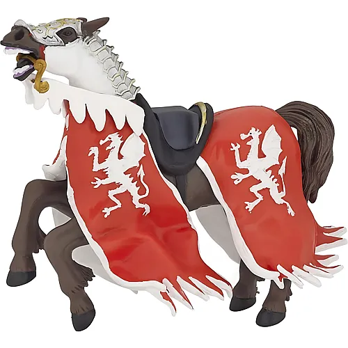 Papo Fantasy / Mittelalter Pferd des Drachenknigs Rot