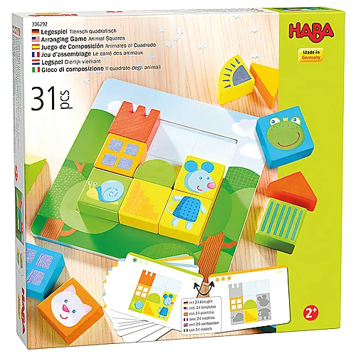 HABA Spiele Legespiel Tierisch quadratisch (31Teile)