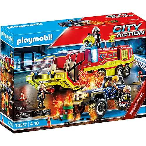 PLAYMOBIL City Action Feuerwehreinsatz mit Lschfahrzeug (70557)