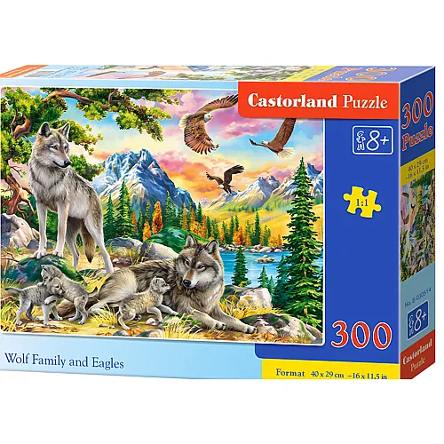 Castorland Puzzle Wolf Family and Eagles - 300 Teile