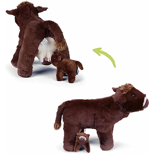 Kuh mit einem Baby 35cm
