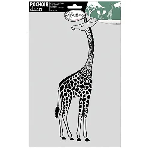 Aladine Pochoir deco Schablonel Giraffe