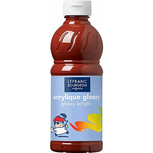 Lefranc Bourgeois Lfb Glossy Acrylfarbe 500ml Flasche - Siena Gebrannt