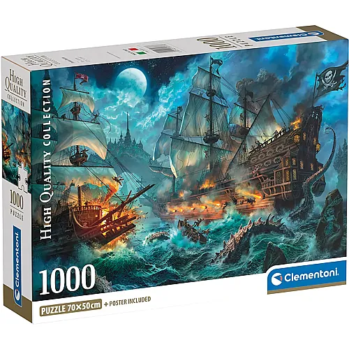 Clementoni Puzzle High Quality Collection Schlacht der Schiffe (1000Teile)