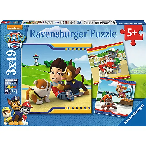Ravensburger Puzzle Paw Patrol Helden mit Fell (3x49)